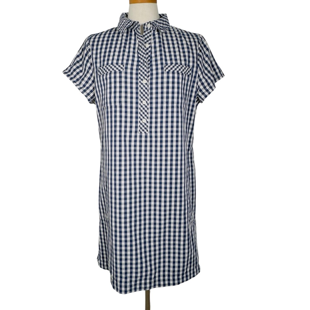 Vineyard Vines Women's 16 Shirt S/S Dress Gingham Cotton Preppy Summer Casual